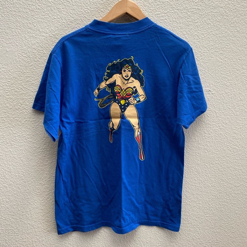Vintage Six Flags Wonder Woman DC Comics 1997 VTG Blue T-Shirt Men's Medium